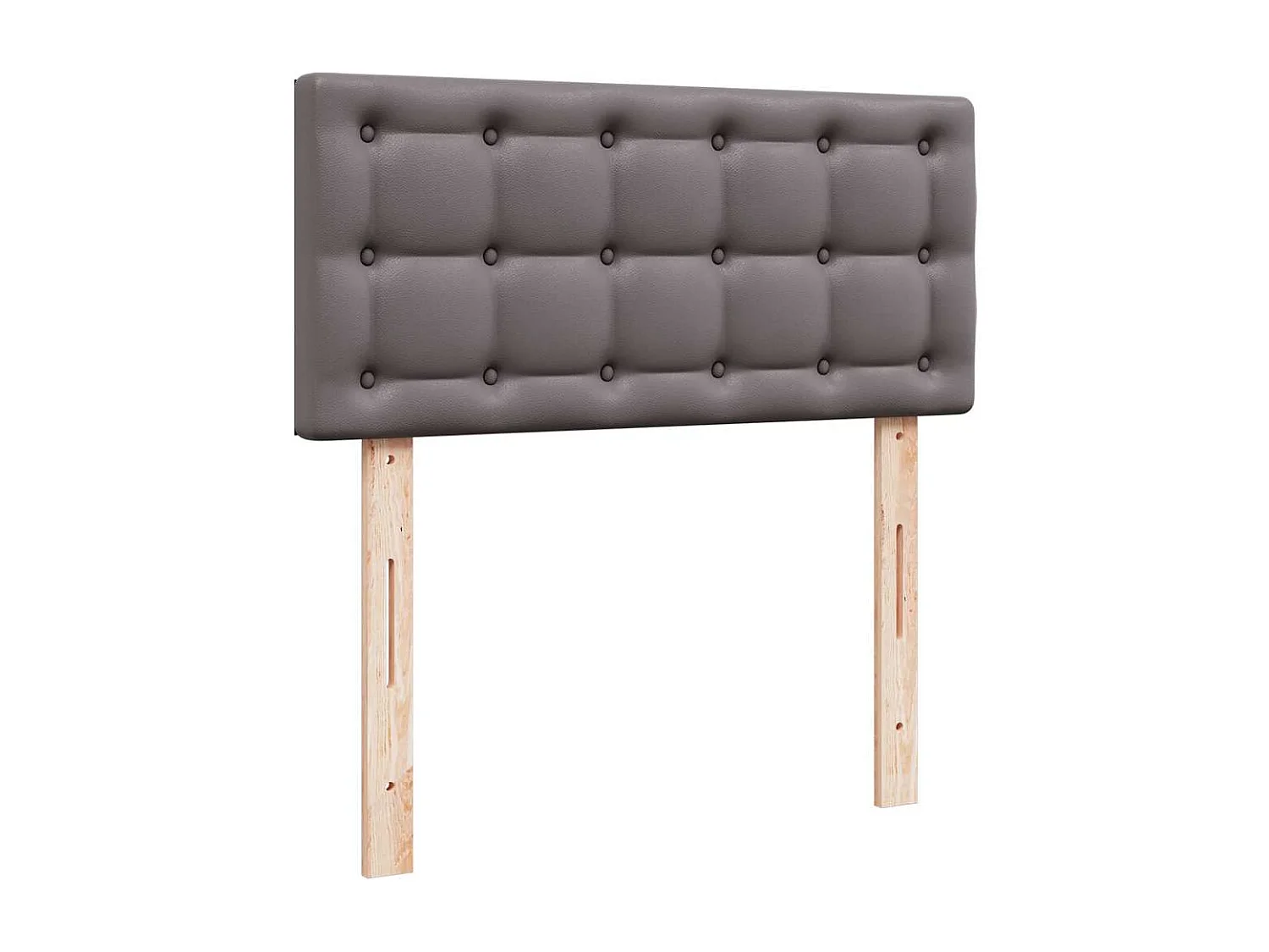Ottomaanse bed met matras 100x200cm kunstleer grijs