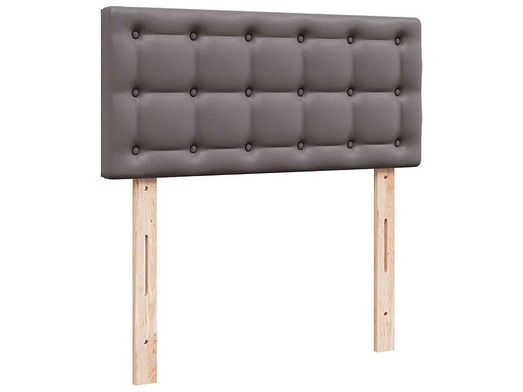 Lit ottoman avec matelas gris 100x200 cm similicuir