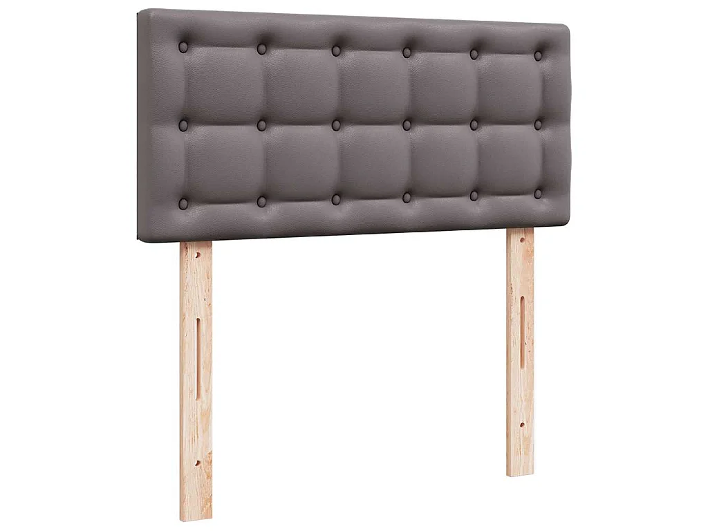 Ottomaanse bed met matras 100x200cm kunstleer grijs