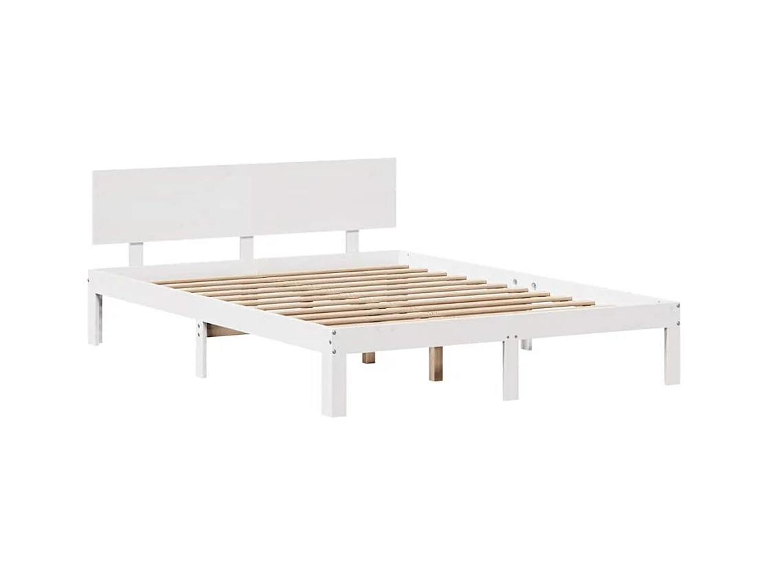 Cadre de lit avec tiroirs sans matelas blanc 140x200 cm