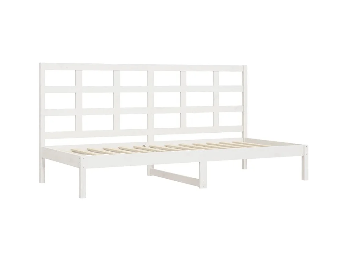 Tagesbett ohne Matratze Weiß 90x200 cm Massivholz Kiefer