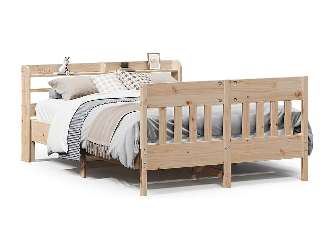 Cama sem colchão 160x200 cm madeira de pinho maciça