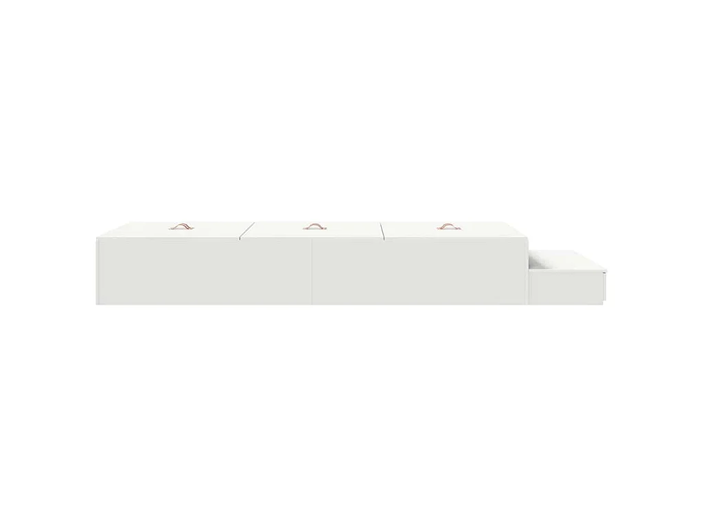 Cadre de lit avec rangement Blanc 90 cm Bois d'ingénierie