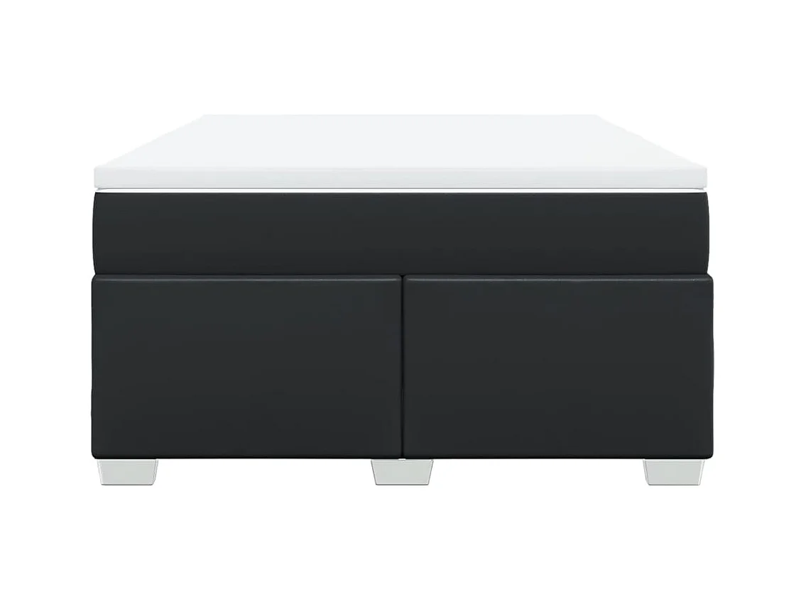 Sommier à lattes de lit avec matelas Noir 160x200 cm