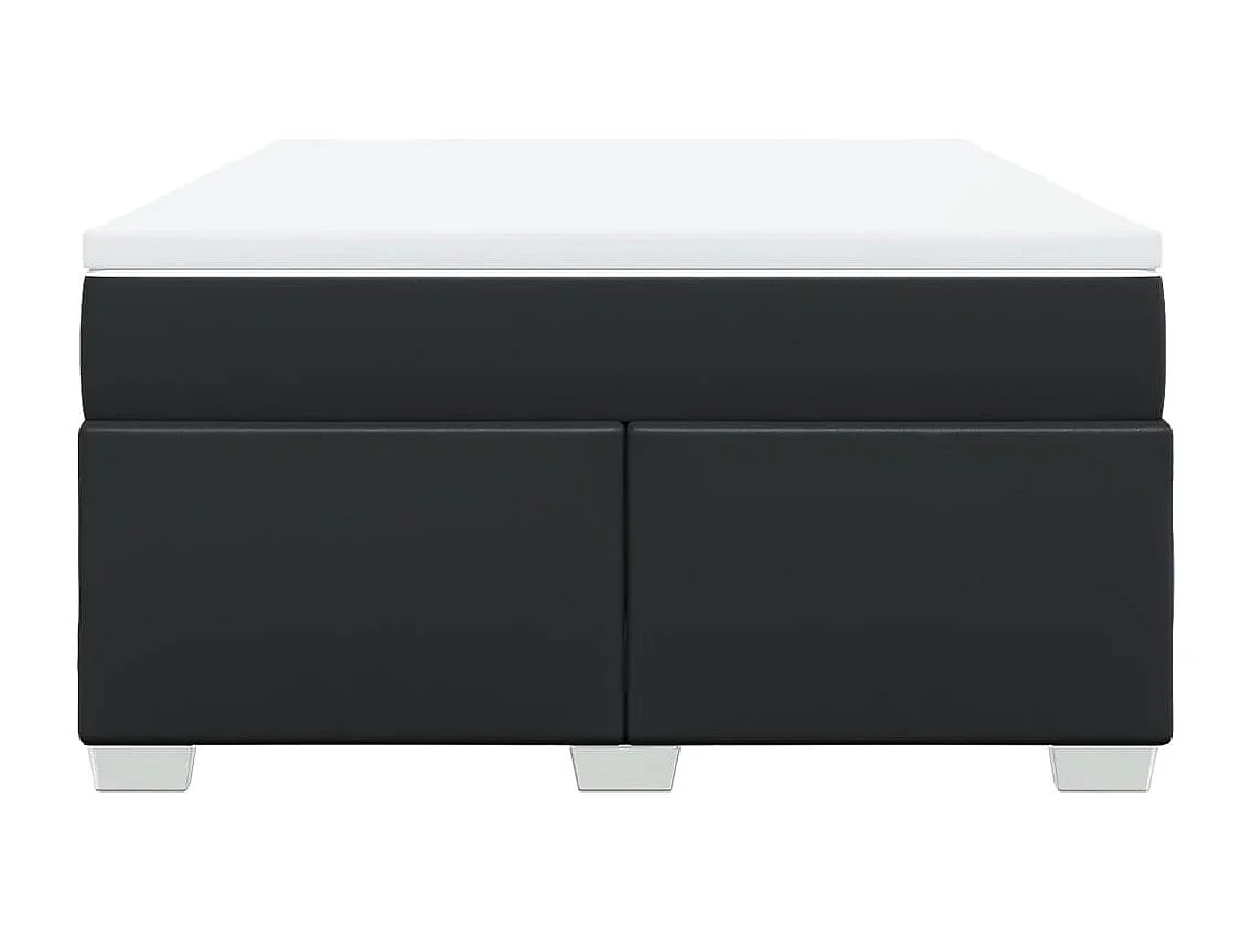 Boxspringbett mit Matratze Schwarz 160x200 cm Kunstleder