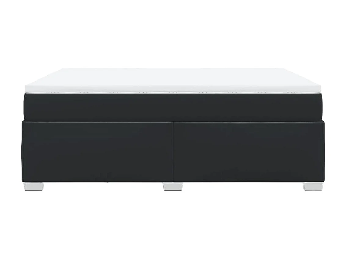 Boxspringbett mit Matratze Schwarz 160x200 cm Kunstleder