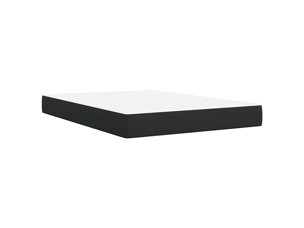 Boxspringbett mit Matratze Schwarz 160x200 cm Kunstleder