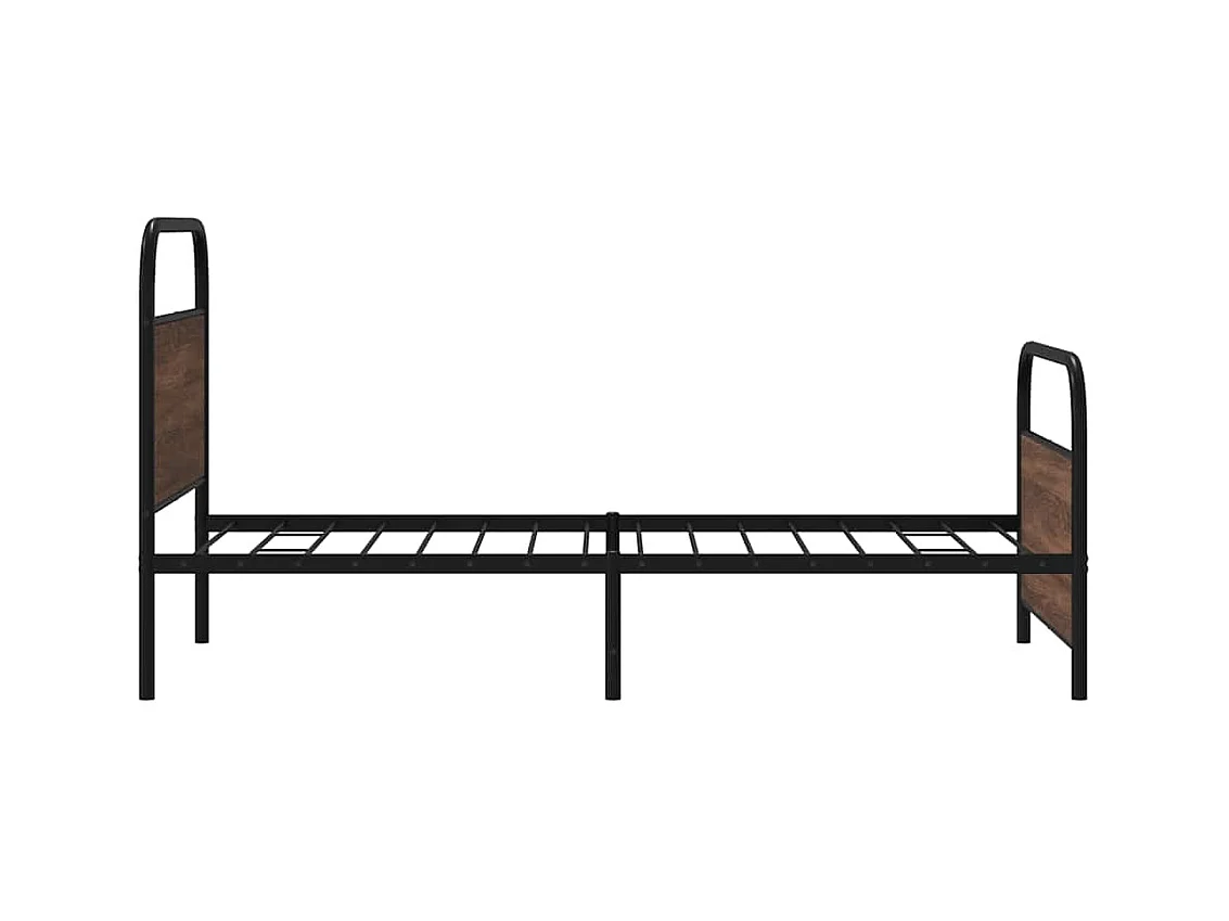 Bettgestell ohne Matratze 100x200 cm Braun Eichen-Optik