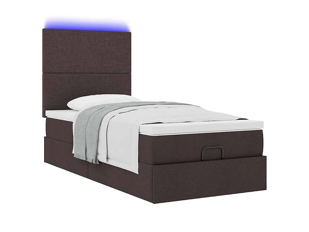 Struttura Letto Pouf con Materasso 90x190 cm in Tessuto