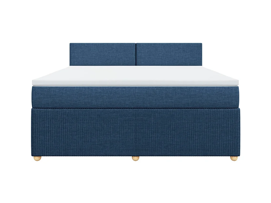 Giroletto a Molle con Materasso Blu 180x200 cm in Tessuto