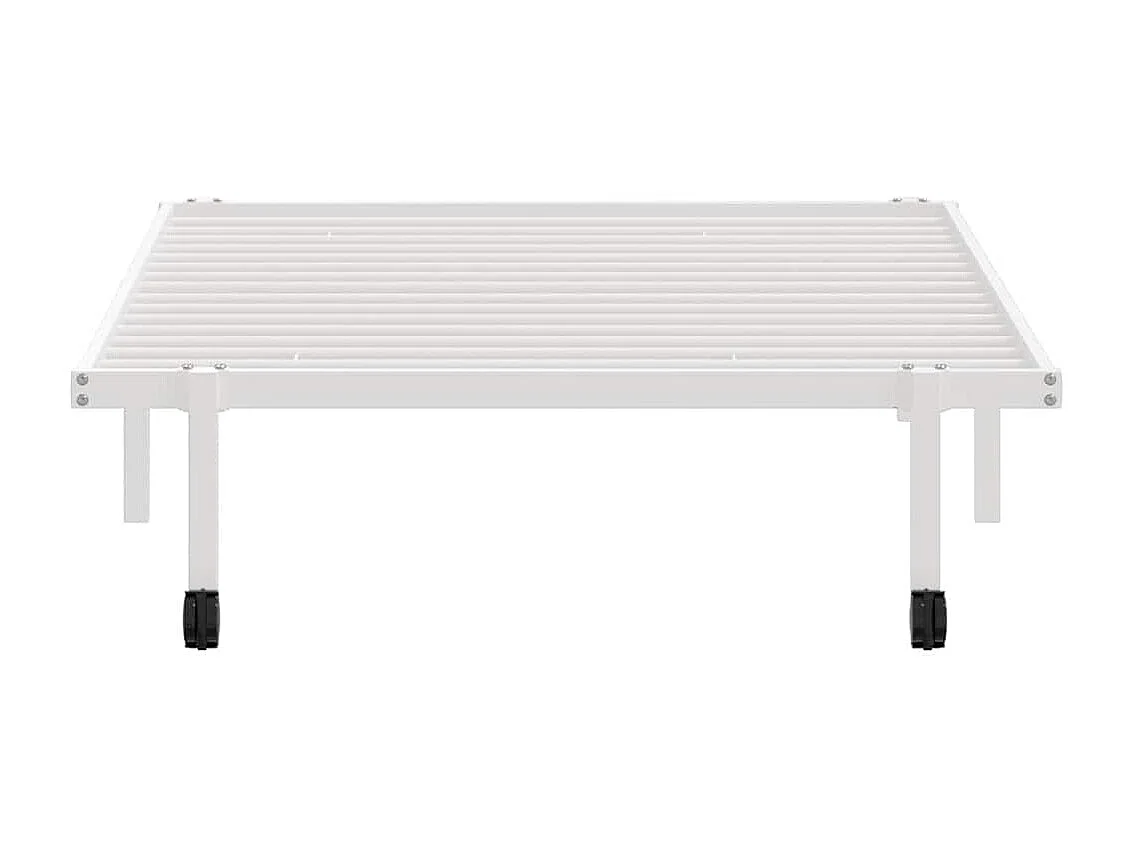 Bettgestell ohne Matratze Klappbar Weiß 100x200 cm Stahl