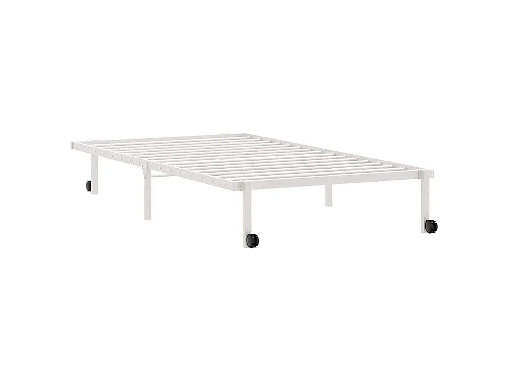 Bedframe zonder matras opvouwbaar 100x200 cm staal wit