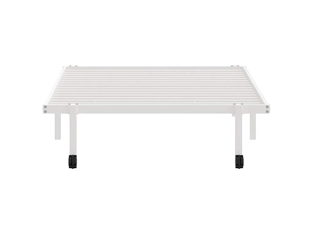 Bedframe zonder matras opvouwbaar 100x200 cm staal wit