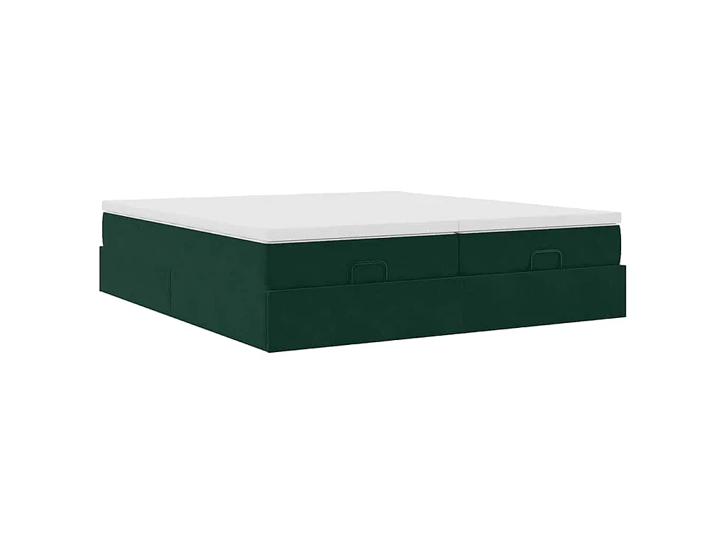 Struttura Letto Pouf con Materassi 180x200 cm Velluto