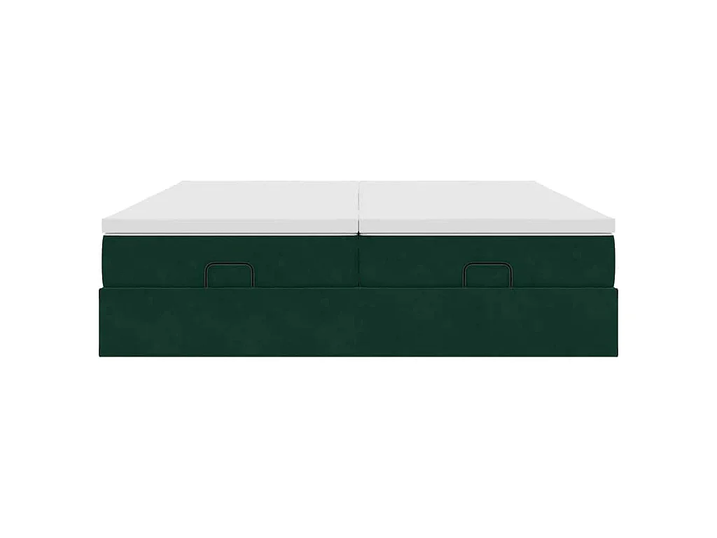Struttura Letto Pouf con Materassi 180x200 cm Velluto