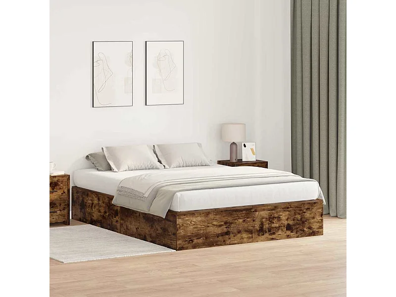Bedframe Gerookt eiken 200 x 150 x 31.5 cm Bewerkt hout