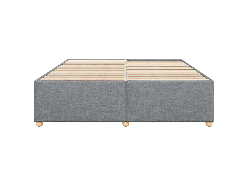 Cadre de lit sans matelas gris clair 180x200 cm tissu