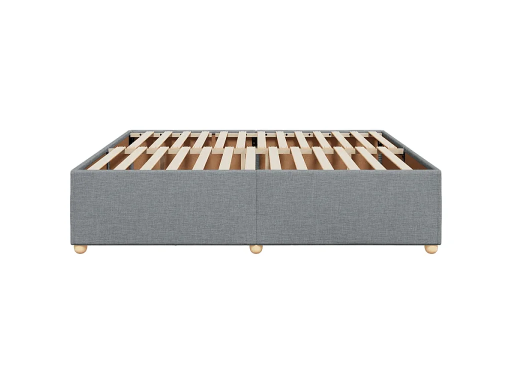 Cadre de lit sans matelas gris clair 180x200 cm tissu