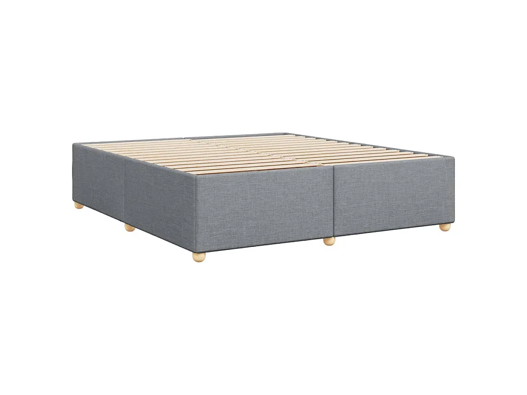 Cadre de lit sans matelas gris clair 180x200 cm tissu