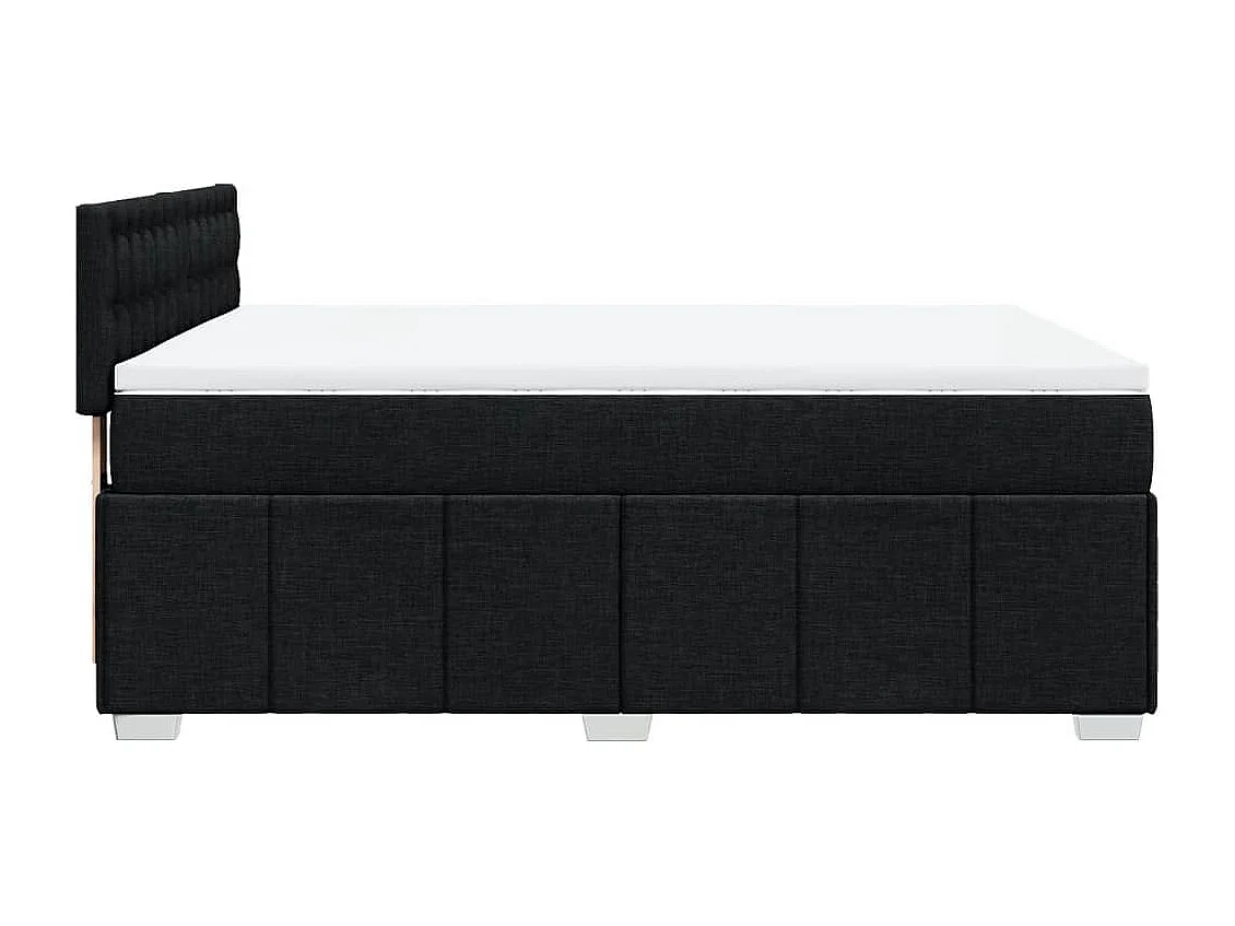 Boxspringbett mit Matratze Schwarz 140x190 cm Stoff