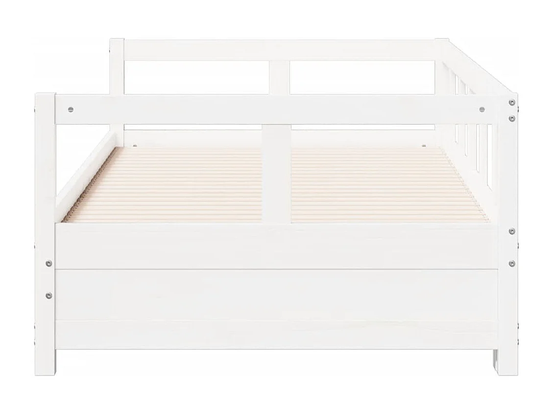 Sofá cama sin colchón madera maciza de pino blanco 90x190 cm