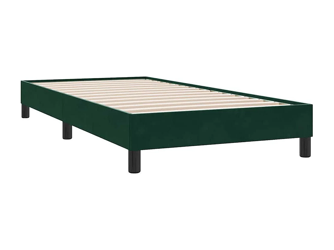 Bettgestell ohne Matratze Dunkelgrün 90x210 cm Samt