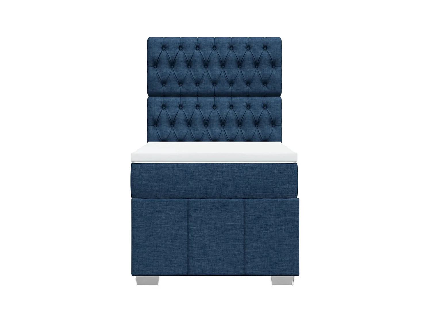 Boxspringbett mit Matratze Blau 100x200 cm Stoff