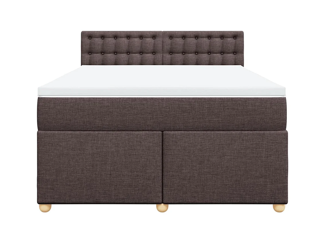 Sommier à lattes de lit avec matelas Marron foncé 140x200 cm