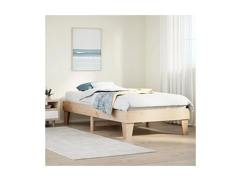 Cadre de lit sans matelas 90x190 cm bois de pin massif