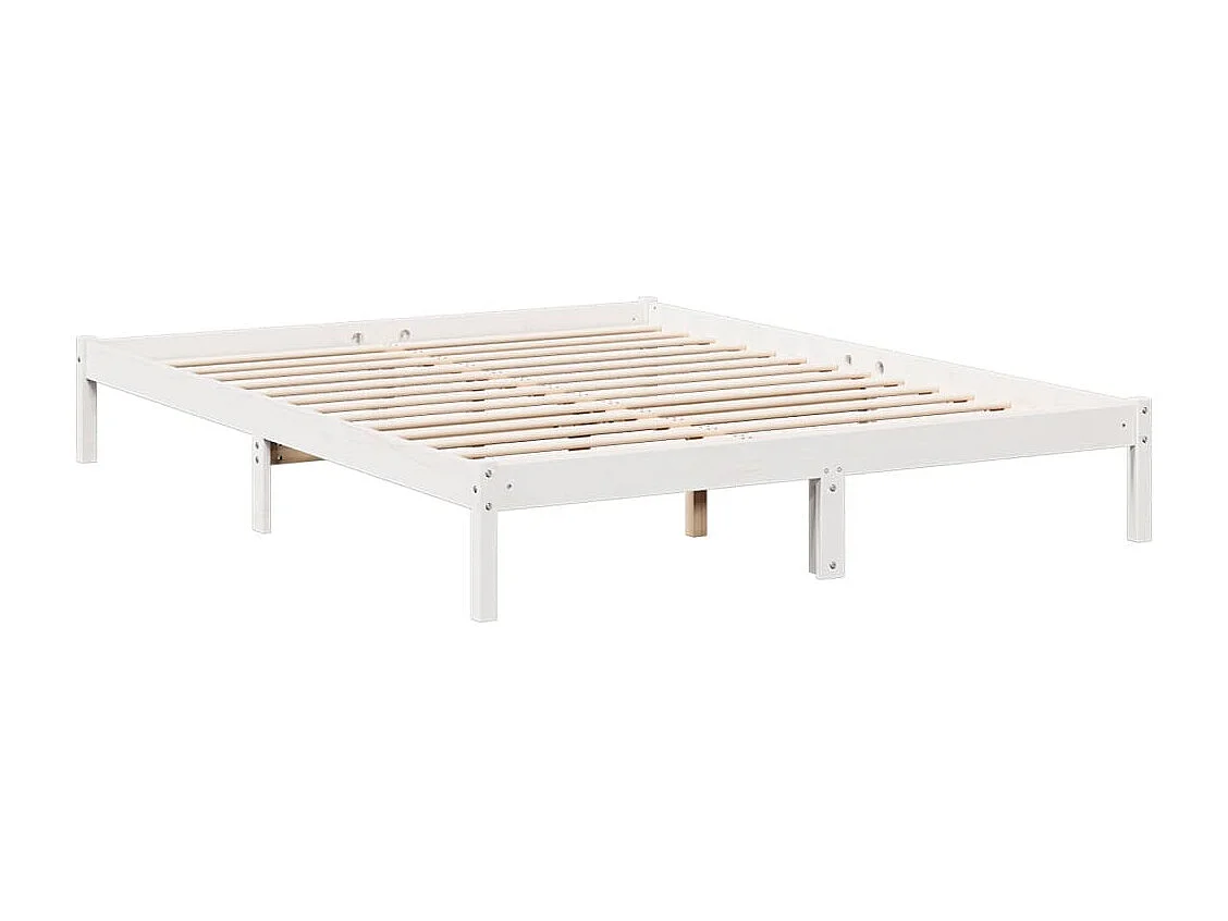 Cadre de lit extra long sans matelas 160x220 cm bois massif pin