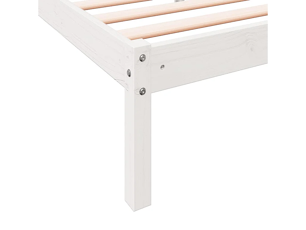 Cadre de lit extra long sans matelas 160x220 cm bois massif pin