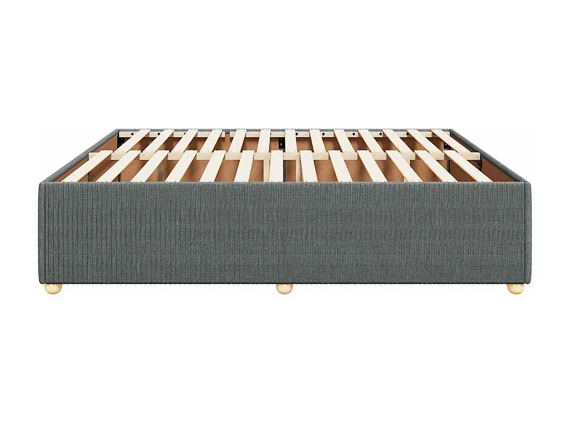 Bettgestell ohne Matratze Dunkelgrau 180x200 cm Stoff