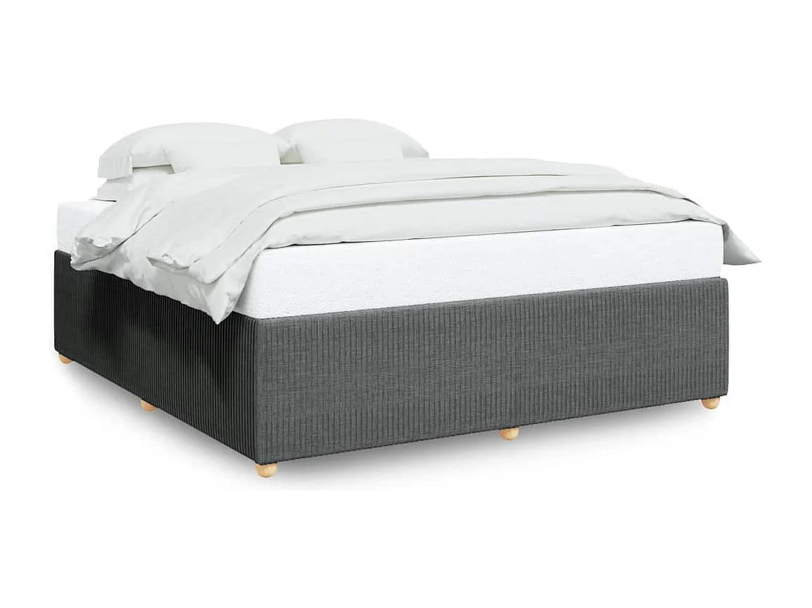 Bedframe zonder matras stof donkergrijs 180x200 cm