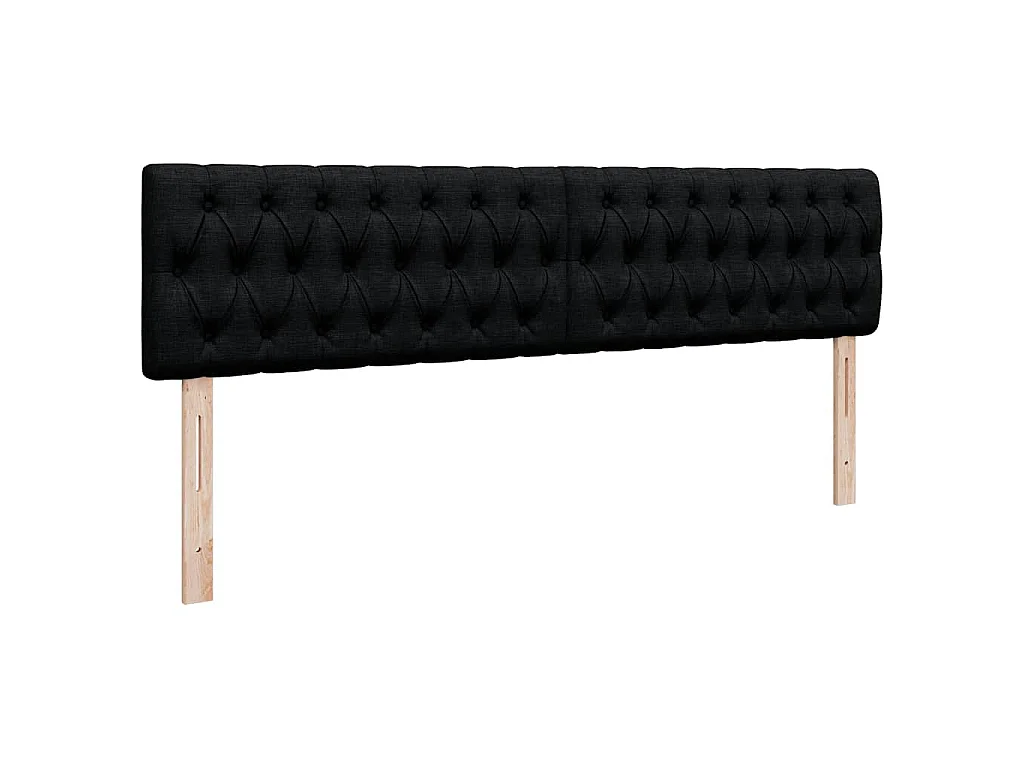 Bed poef met matras en LED's 180x200 cm stof zwart