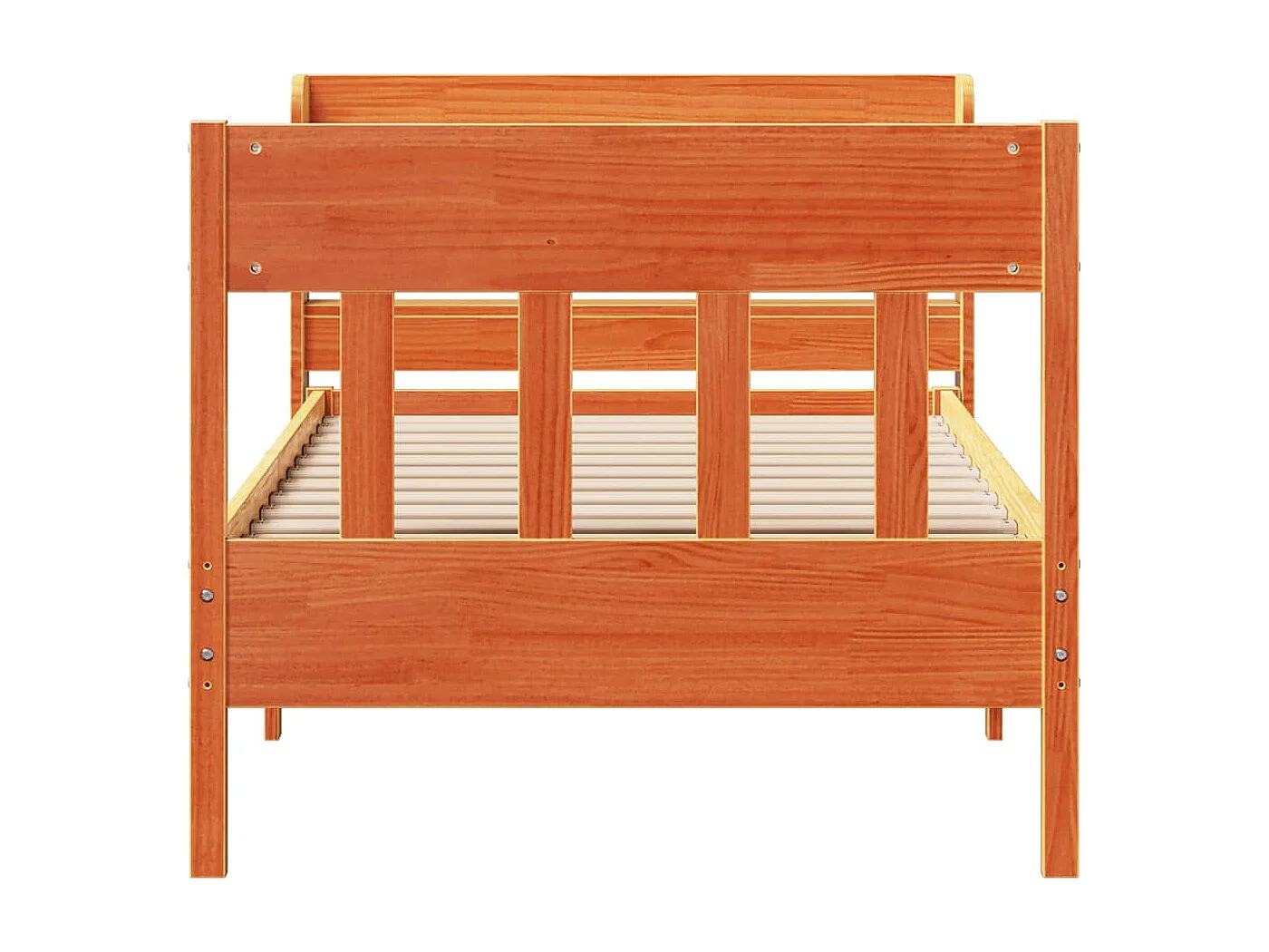 Letto senza Materasso Marrone Cera 100x200 cm in Legno di Pino