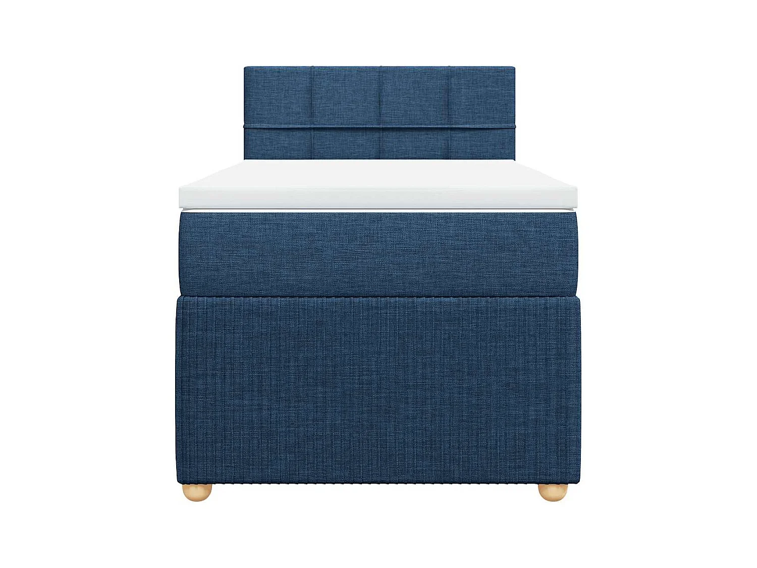Boxspringbett mit Matratze Blau 100x200 cm Stoff