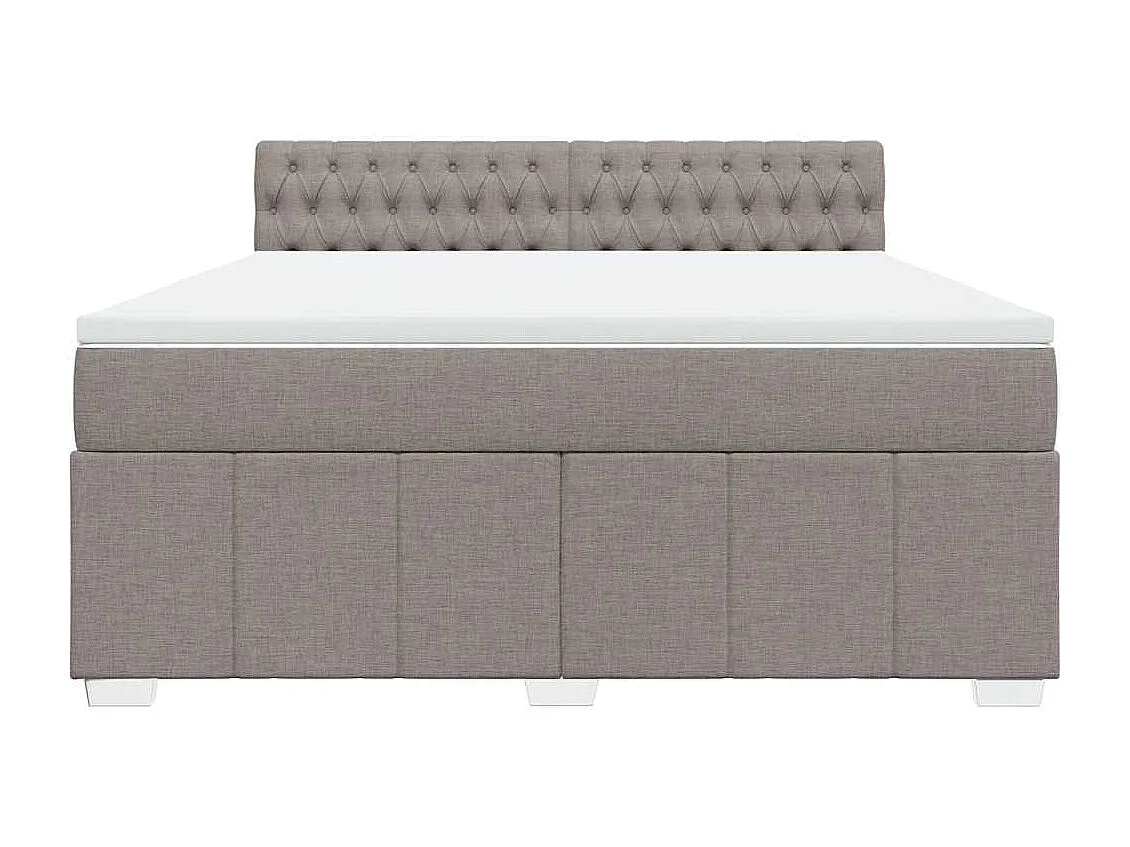 Boxspringbett mit Matratze Taupe 180x200 cm Stoff
