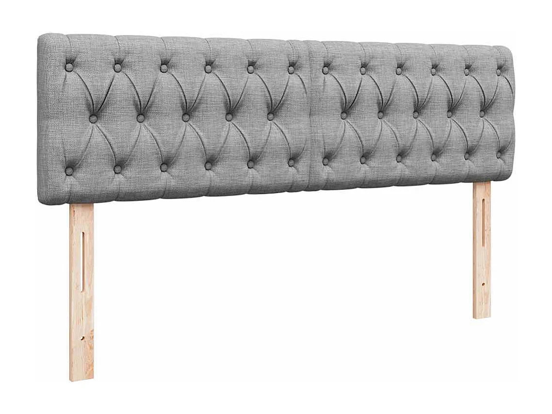 Ottoman-Bett mit Matratze Hellgrau 140x200 cm Stoff