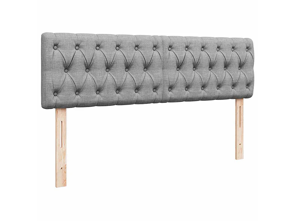 Cadre de lit ottoman et matelas gris clair 140x200 cm tissu