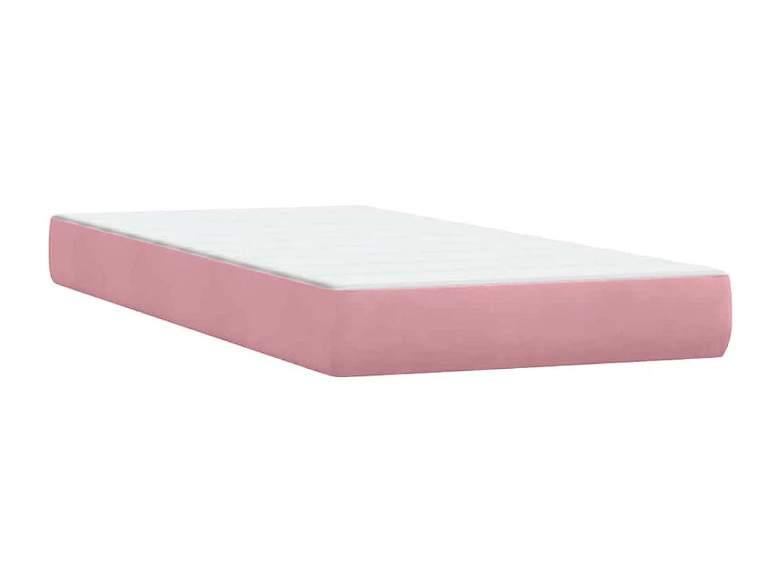 Boxspringbett mit Matratze Rosa 100x220 cm Samt