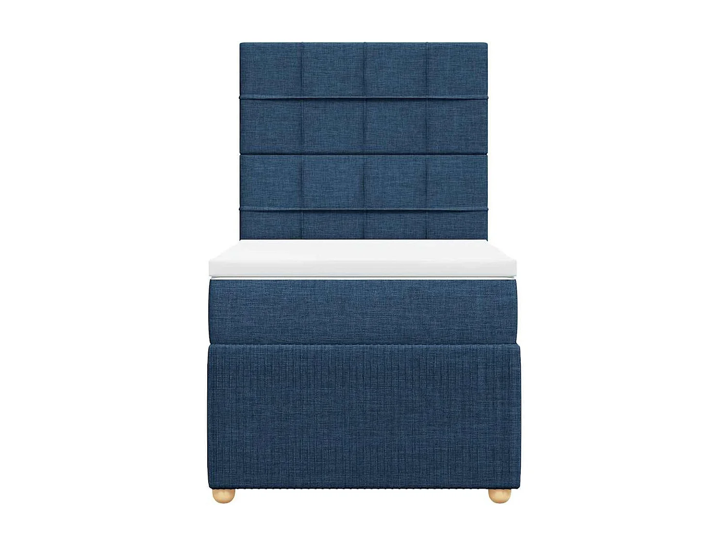 Sommier à lattes de lit avec matelas Bleu 90x200 cm Tissu