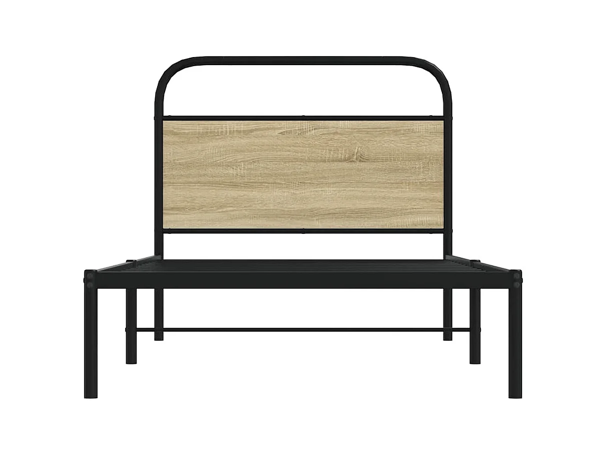 Bettgestell ohne Matratze 100x200 cm Sonoma-Eiche Holzwerkstoff