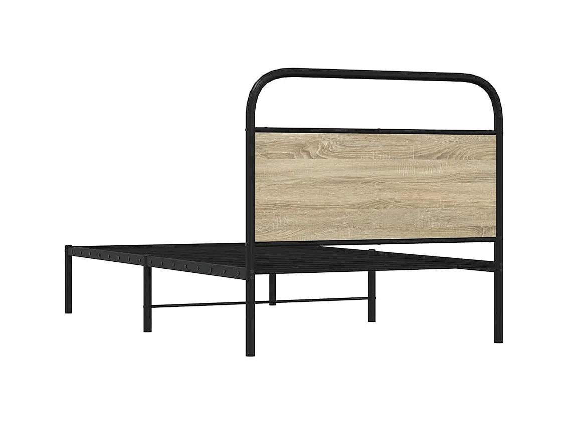 Bettgestell ohne Matratze 100x200 cm Sonoma-Eiche Holzwerkstoff