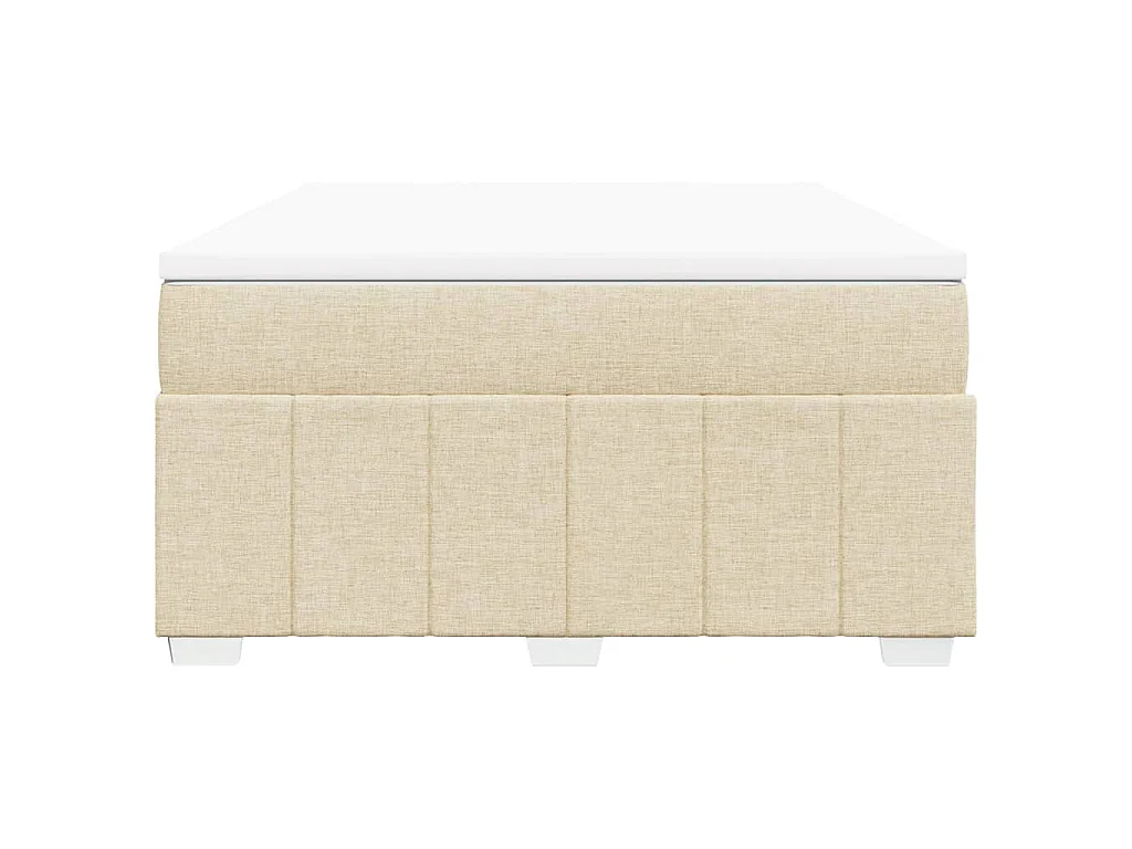 Boxspring met matras stof crèmekleurig 160x200 cm