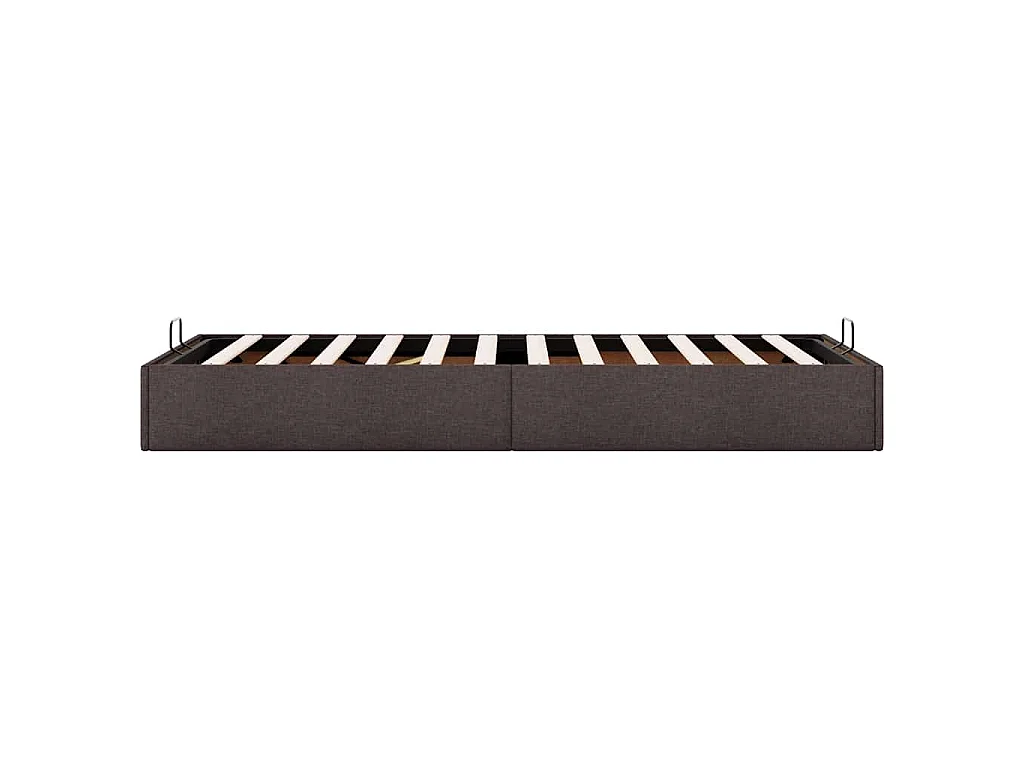 Bedframe zonder matras 100x200 cm stof donkerbruin