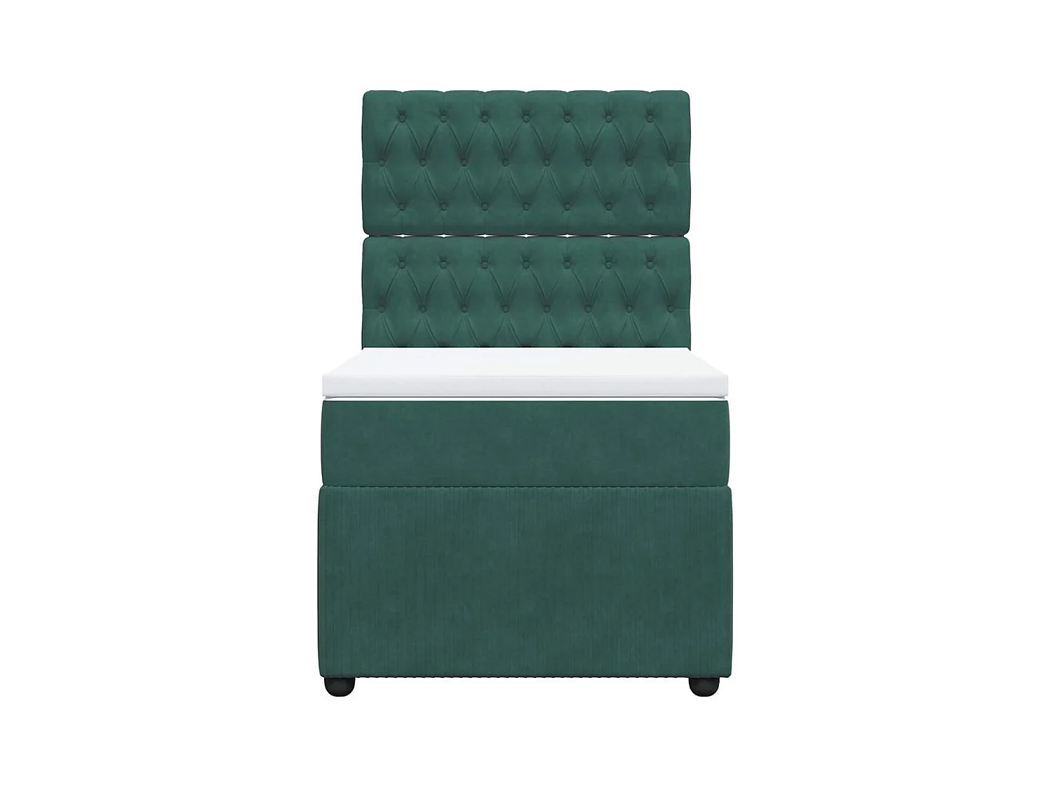 Sommier à lattes de lit avec matelas Vert foncé 100x200 cm