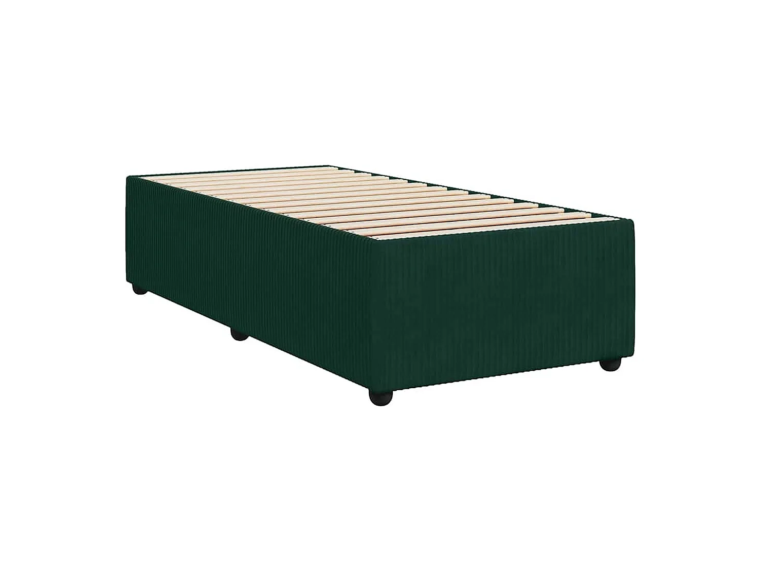 Boxspring met matras fluweel donkergroen 100x200 cm