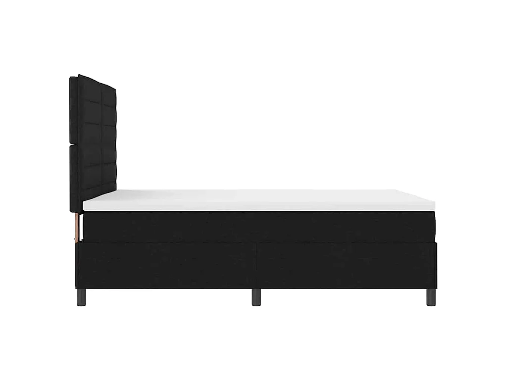 Boxspringbed met matras met hoofdeinde Zwart 140 x 200 cm Stof