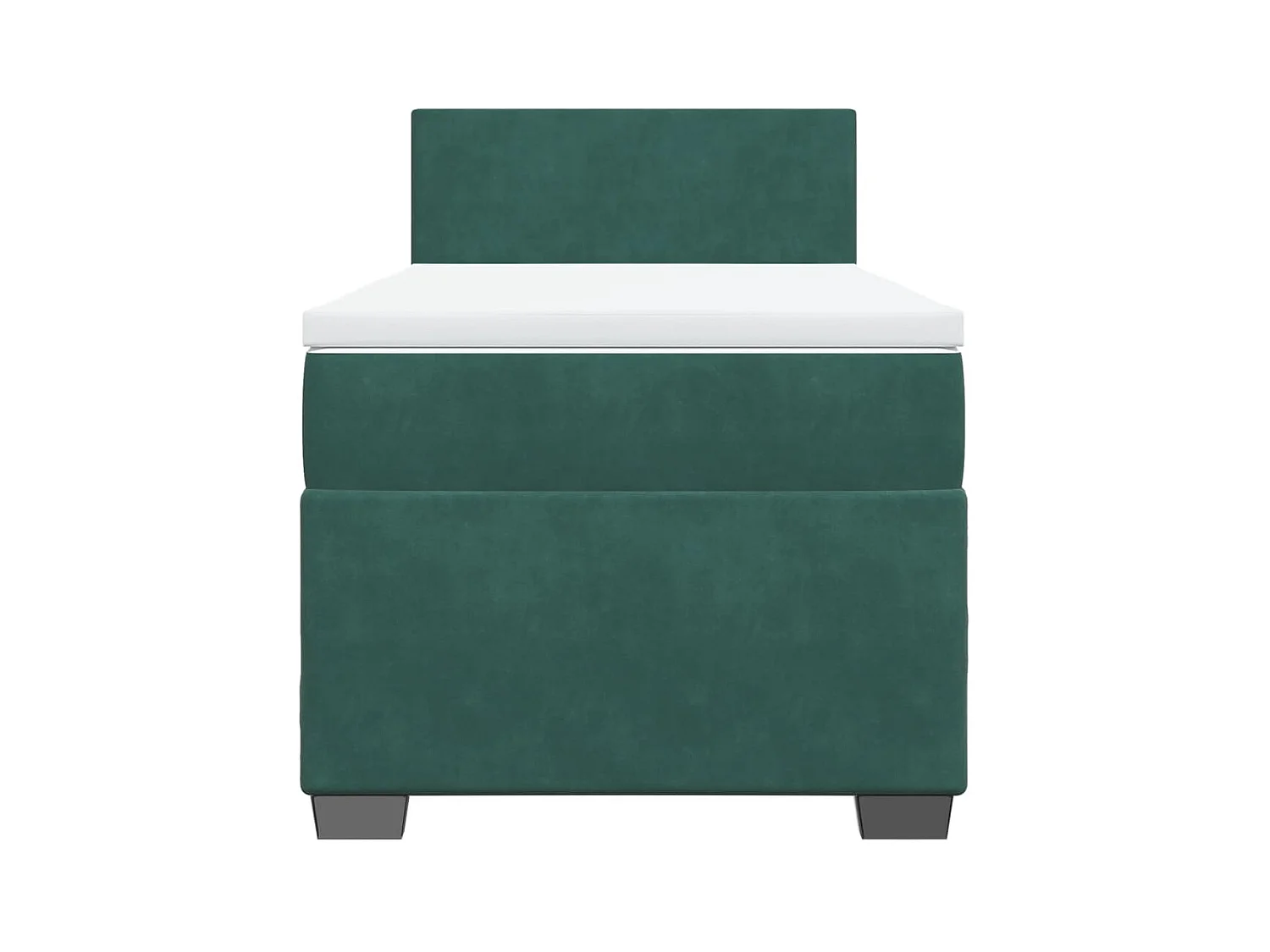 Sommier à lattes de lit avec matelas Vert foncé 90x200 cm