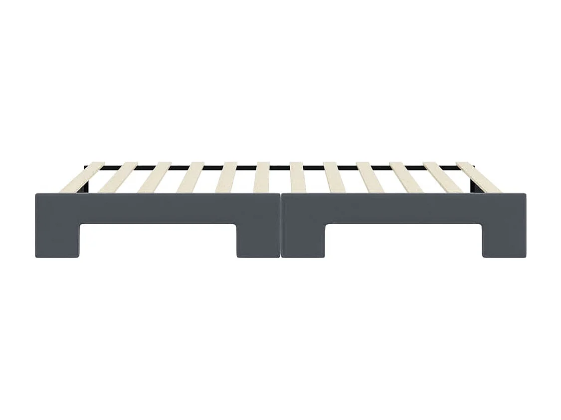 Tagesbett Ausziehbar Dunkelgrau 100x200 cm Samt